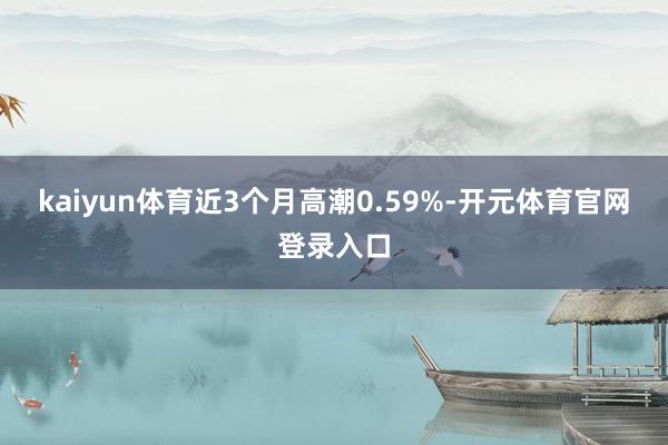 kaiyun体育近3个月高潮0.59%-开元体育官网登录入口