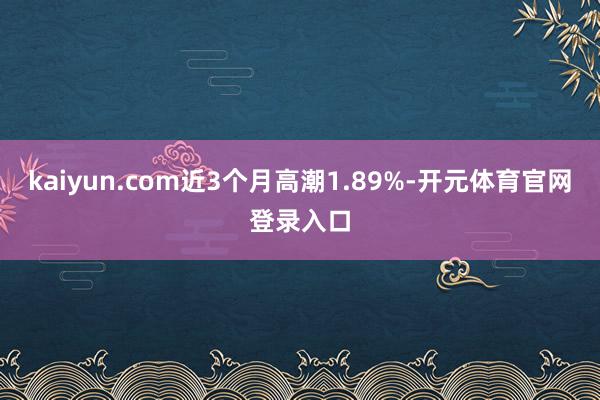 kaiyun.com近3个月高潮1.89%-开元体育官网登录入口
